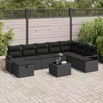 Lauko baldų komplektas Sofos komplektas su pagalve 6 pcs poliratanas