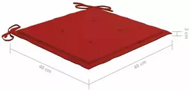 Lauko baldų komplektas Sulankstomas lauko komplektas su pagalvėmis, 3 dalių, tikmedis