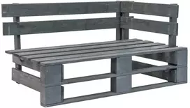 Lauko baldų komplektas Dvivietė sofa iš palečių su pagalvėlėmis, impregnuota pušis