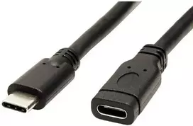 Red Fighter USB ilgintuvas (3.1), USB C (M) - USB C (F), 1m, juoda, plastikinis maišelis