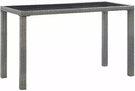 Sodo stalas, antracito spalvos, 123x60x74cm, poliratanas