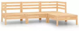 Lauko baldų komplektas Sodo poilsio baldų komplektas, 4 dalių, pušies medienos masyvas
