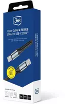 3Mk Protection 3mk Hyper Cable N-SERIES USB-C / USB-C 2m 20V/5A 100W / juodas