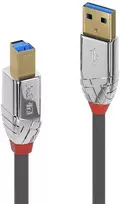 USB Kabelis - LINDY Cromo Line USB 3.0 Type A į B Laidas, M/M, 5Gbps, 5 m, Pilkas