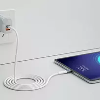 3Mk apsauga 3mk Hyper kabelis 3mk Hyper kabelis N serijos USB-C / USB-C 1m 20V/5A 100W / baltas