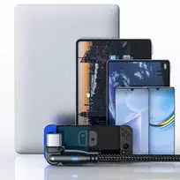 3Mk Protection 3mk Hyper Cable 3mk Hyper Cable N-SERIES USB-C / USB-C 2m 20V/3A 60W / juodas