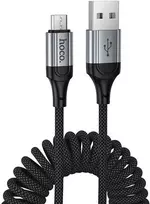 Cable USB A to Micro USB Hoco 2,4A 1,5 m X121 juodas