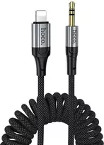 Kabelis AUX Jack 3,5 mm - Lightning Hoco 1,5 m UPA33A juodas