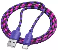USB A į USB C laidas Hoco 3A 1 m X116 gradientinis violetinis