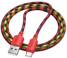 USB A į USB C laidas Hoco 3A 1 m X116 gradientinis raudonas