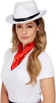 Gangsterio kepurė balta