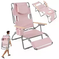 Promotions Sulankstoma paplūdimio kėdė, 66x100x98 cm, smėlio spalvos