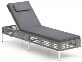 Promotions Lauko gultas, 194x55x32-94 cm, pilkos spalvos