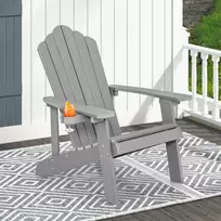 Promotions Adirondack Kėdė, 105° Ergonomiškas Pasvirimas, Pilka
