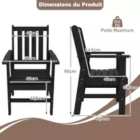 Promotions Lauko valgomojo kėdė, HDPE, juoda