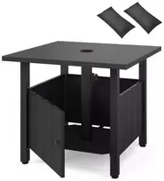 Promotions Lauko šoninis staliukas, 4.8 cm skersmens skėtis, juodas