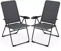 Promotions Lauko sulankstomi kiemo kėdės, 71.1x58.4x101.6 cm, pilkos spalvos