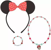 Papuošalų komplektas Minnie Mouse Rožinė 3 Dalys