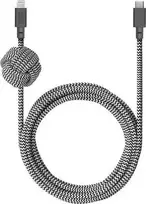 „Native Union Belt Cable XL“ – USB-C laidas – „Lightning“, 3 m (zebras)