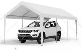 Vevor Automobilio pastogė 3 x 6 m balta