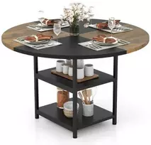Promotions Valgomojo stalas, 120x76 cm, Juoda ir Ruda