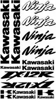 Kawasaki Ninja ZX-12R lipdukų rinkinys