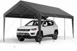 Didelė lauko stoginė, tvirtas cinkuoto plieno automobilių stogas, nešiojamas garažas automobiliui, valčiai, motociklui, atsparus UV ir vandeniui