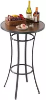 Apvalus baro stalas 60 cm, bistro stalas, terasos valgomasis stalas, aukštas baro stalas, stalas mažoms erdvėms