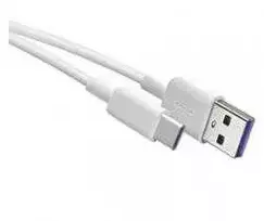 Emos USB-A 2.0 / USB-C 2.0 charging/data cable, 1.5 m, baltas