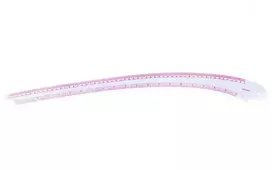 RAINBOW Matavimo liniuotė rankdarbiams 55 cm ir coliais