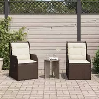 Lauko baldų komplektas Sodo suolas 2 pcs Ruda poliratanas