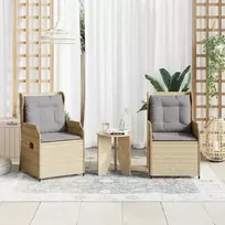 Lauko baldų komplektas Sodo suolas 2 pcs Smėlio poliratanas