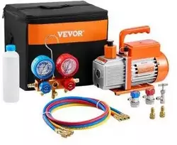 Vevor 3,5 CFM šaldymo vakuuminis siurblys ir manometro komplektas
