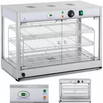 Royal Catering Šildoma vitrina maisto pristatymui, 3 lentynos, 25-85C, 1200W