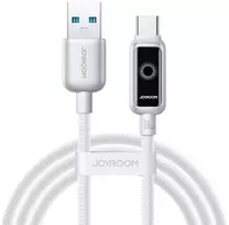 Kabelis Joyroom S-A55 StarFlight 66W USB-A – USB-C 1,2m – baltos spalvos