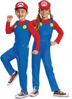Super Mario raudonas kostiumas, karnavalinis Mario kostiumas, maskuojamas 109-126 cm 4-6 metų amžiaus