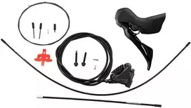 SHIMANO angle brake-set GRX BR-RX400+ST-RX610 rear/right J-kit (ST) without adapt polymer + chl BH90/170cm p