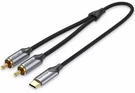 Vention USB-C to 2RCA male audio cable, 1m
