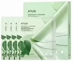Veido kaukė Anua Heartleaf 70+Hyaluron Soothing Collagen Mask 38 g 4 vnt.