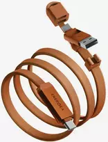 Energea Sheath Travel 2-in-1 Kabelis USB-C į USB-C/USB-A 480Mbps 60W 1.2m oranžinis