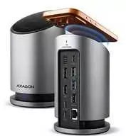 „AXAGON USB-C 10Gbps“ belaidis įkrovimo 9in1 šakotuvas | HMC-WL9