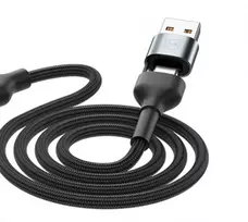 3Mk Protection 3mk Hyper Cable N-SERIES 6 in 1 USB-C / USB-A į USB-C / Lightning / Micro 1.2m QC 3.0 9V / 2A 18W - juodas