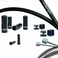 Pavarų troselių komplektas Capgo OL Doube(2x) stainless Kevlar Shimano/Sram Road & MTB juodas