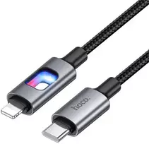 LED laidas USB C - Lightning Hoco PD 27W 1,2 m U144 juodas
