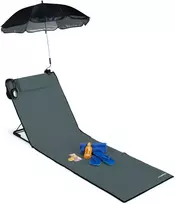 Relaxdays Paplūdimio kilimėlis su skėčiu nuo saulės