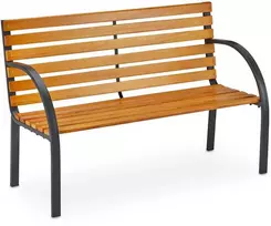 Relaxdays Sodo suoliukas, medinis, 122x60x84 cm, juodas