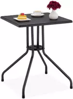 Relaxdays Sodo stalas, 75x61x61 cm, juodas