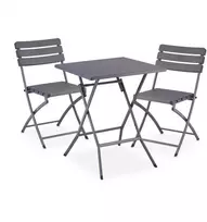 Lauko baldų komplektas Relaxdays Balkono baldų komplektas, 74x61x61 cm, medžio imitacija