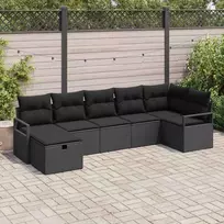 Sofos komplektas su pagalve 5 pcs poliratanas