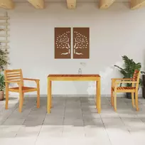 Lauko baldų komplektas Sodo valgomojo komplektas 3 pcs Ruda Kietos akacijos mediena